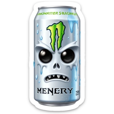 Monster branco bebida energética  sticker