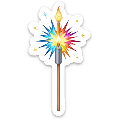 sparkler on a stick sticker