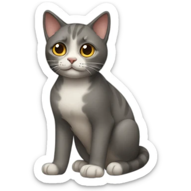 ill cat sticker