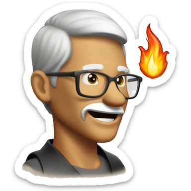 Un giornale che va a fuoco su un telefono  sticker