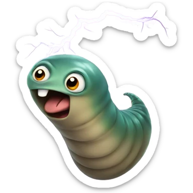 Slug with lightning  sticker