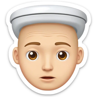 A man’s head in a toilet  sticker