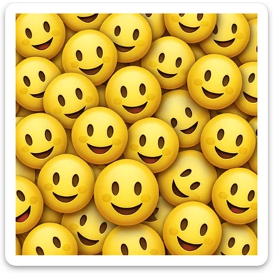 A large family of yellow smileys  sticker
