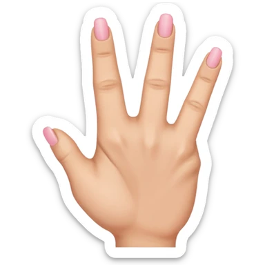 Hand with only the middle finger, the thumb, and the pinky sticking out. The ring and index fingers are down sticker