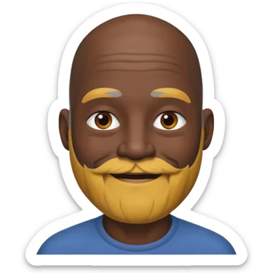 my dad buts he is black and not old with a grey beard and no hair sticker