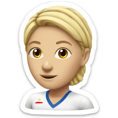 european female squash player sticker