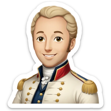 Marquis de Lafayette funny sticker