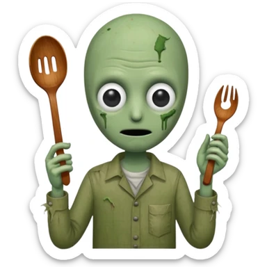 the meme from 2004 salad fingers i like rusty spoons no hair  sticker