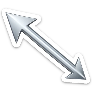 silver right arrow sticker