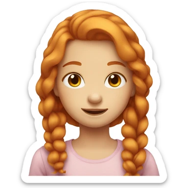 A cute ginger girl sticker