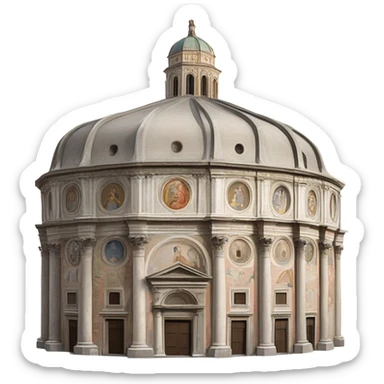 battistero e duomo di parma sticker