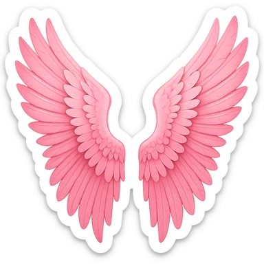 Pink wings, remove background sticker