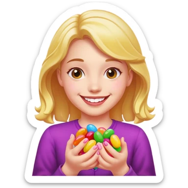 Jellybean girl sticker