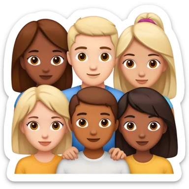 Five friends sticker