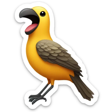 A bird is singing  sticker