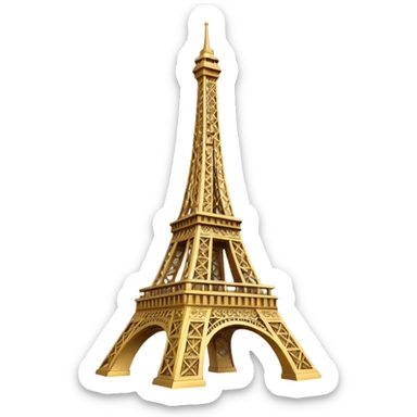 eiffel tower golden sticker