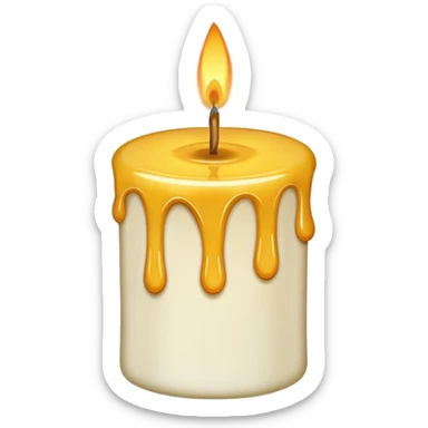 Leaning Candle dripping wax sticker