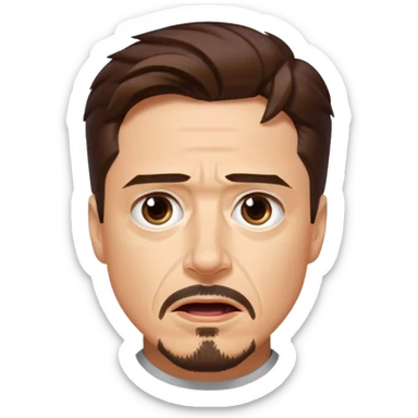 suprised tony stark sticker