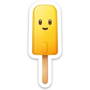 Popsicle yellow sticker