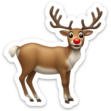 Red Nosed Reindeer sticker