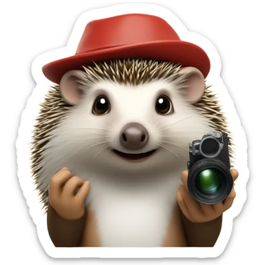 hedgehog the movie director with camera sticker