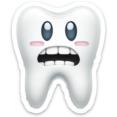 teenager tooth with a brace sticker
