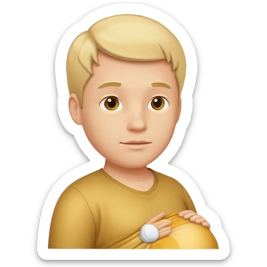 golden pregnant man emoji, sideways sticker