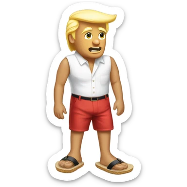 donald trump with flip flop sticker