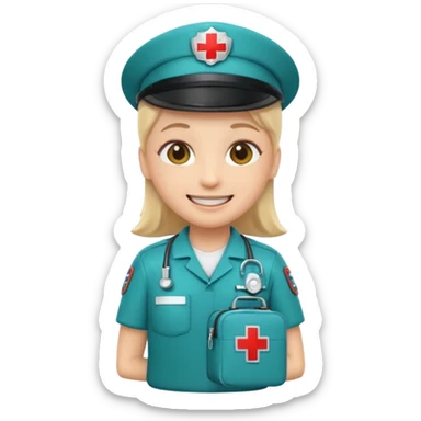 un emoji similar a este pero de un ambulanciero sticker