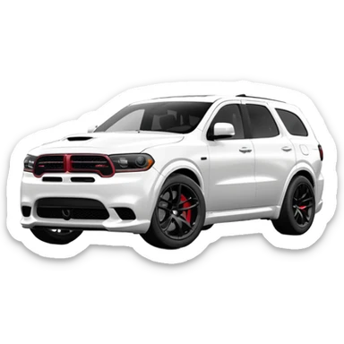 Durango DOSH HellCat SRT white and With low suspension body kit 4k, 8k and Under-coloring of the car  sticker