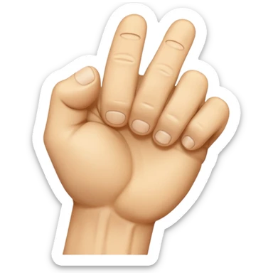 back of veiny fist rearview sticker