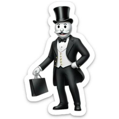 the monopoly man, but for taxes sticker