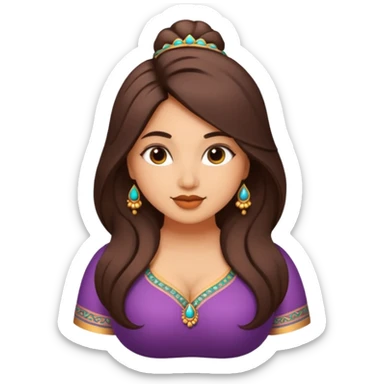 Indian curvy hair 25 years old girl sticker