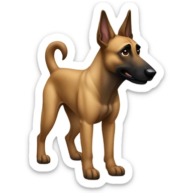 Malinois taking a poop sticker