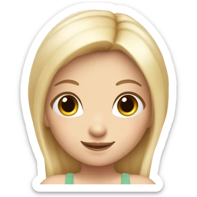 Fairy with pink wings and blonde hair, pale skin and brown eyes sticker