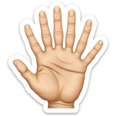 hand from the top with five fingers, make women and men hands sticker