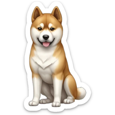 Dog akita inu full-height sticker