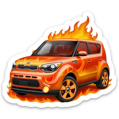 Kia soul on fire sticker