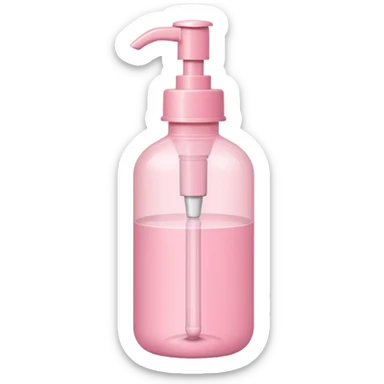 a pump bottle with pastel color sticker