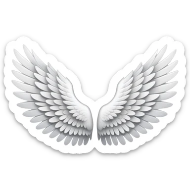 angel wings folded sticker