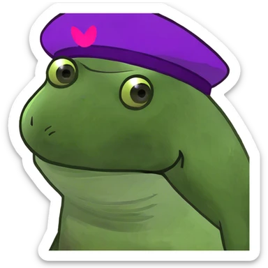 Pink and purple flower sticker