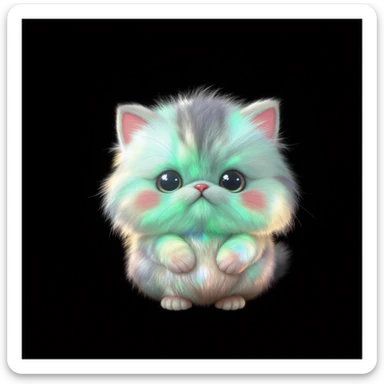 cute and shiny object, no background sticker