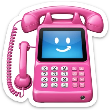 pink phone contacts sticker