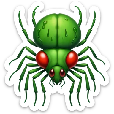 A green bloody bugger to be used an enemy fire in game play sticker