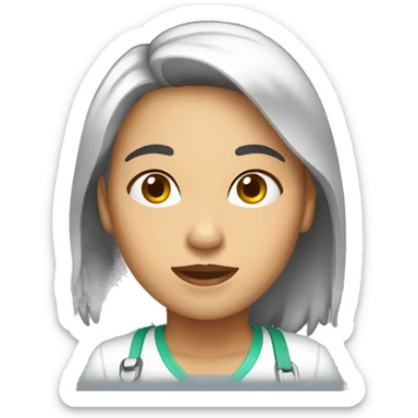 Chica Enfermera pelo largo sticker