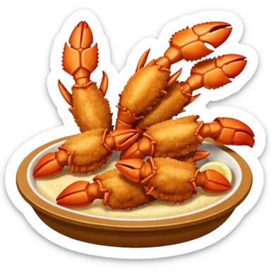 chele di granchio impanate e fritte  sticker