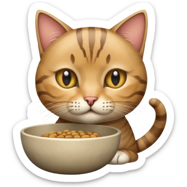 cat with a bowl cut sticker