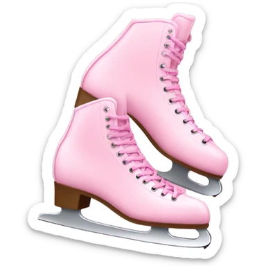 Ice skates pink sticker