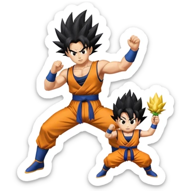 saiyan father and son kamehameha sticker
