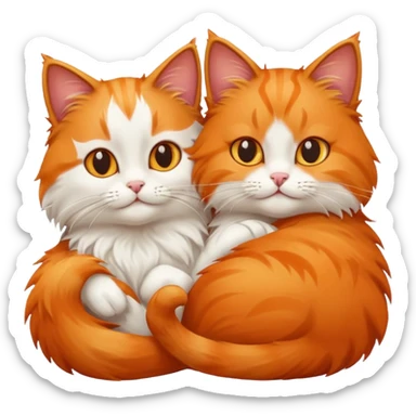 two cats in love sticker